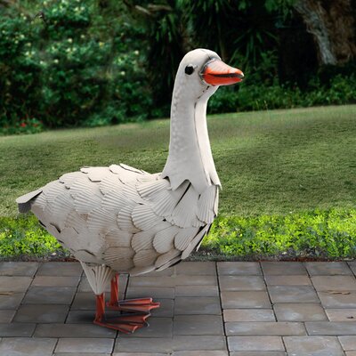 Cement Goose Statue Wayfair   Garden Goose Statue 